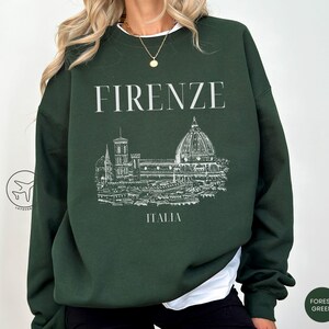 Florence Sweatshirt, Firenze Italia Shirt, Italy Sweater, Italian Travel Souvenir, Italy Gifts image 2