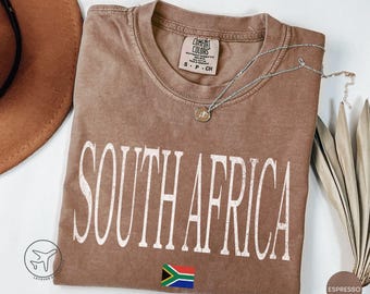 South Africa Flag T-Shirt, Retro Travel Souvenir, Safari Adventure Tee
