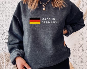 Sweatshirt Drapeau Allemagne France – Fierté Allemand Français – Vintage Mi-Français Mi-Allemand