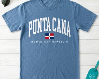 Punta Cana Flag Shirt, Dominican Republic Tee, Caribbean Travel Shirt