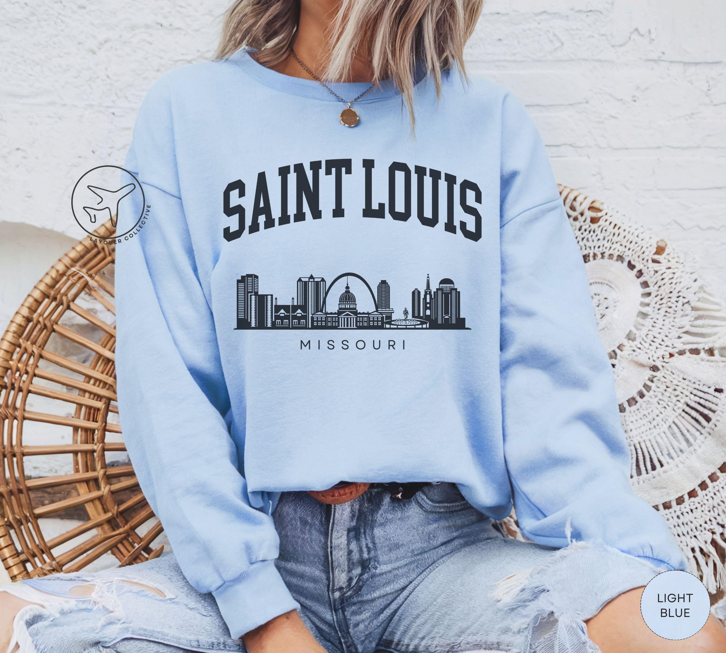 Saint Louis Skyline Sweatshirt, Missouri Travel Souvenir - Etsy