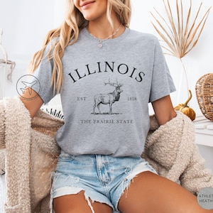 Illinois Shirt, Illinois Tshirt, Illinois Gift, Prairie State Tee, Illinois Souvenir, Illinois Travel Gift