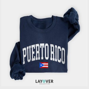 Puerto Rico Flag Crewneck Sweatshirt, Boricua Pride, Unisex Gift