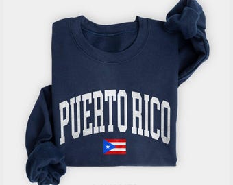 Puerto Rico Flag Crewneck Sweatshirt, Boricua Pride, Unisex Gift