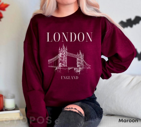 Felpa londinese pullover inglese felpa con cappuccio vintage maglione londinese girocollo europeo maglietta da vacanza maglione da viaggio souvenir Etsy Italia