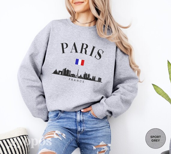 Flag Of France French T-Shirt With Paris Skyline Flag Of France French T-Shirt With Paris Skyline