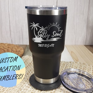 Personalized Beach Tumbler for Cruise Tumbler, Vacation Tumblers, Beach Tumblers, Vacation Cups Girls Trip & Bachelorette Party!