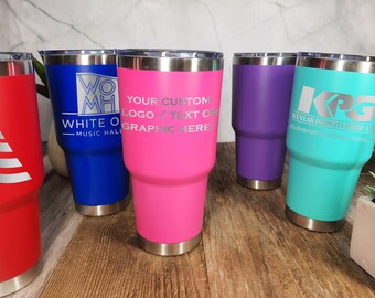 Personalized Custom Tumbler Engraved 30ozTumbler Tumbler Birthday Gift Logo Unique Book Movie Quote Song Lyric Names Weddings Vacation