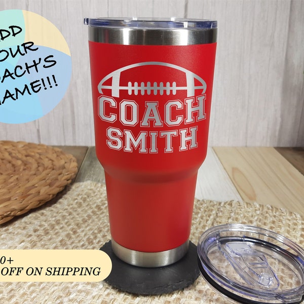 Football coach gift Personalized football Cup Engraved Tumbler Coach Gift Tumbler