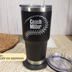 Baseball coach gift Personalized Baseball Cup Engraved Tumbler Softball Coach Gift Softball Tumbler