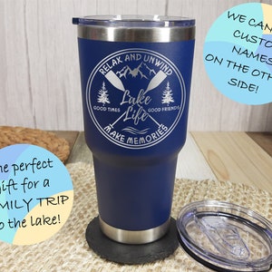 Personalized lake life Tumbler for family trips, Vacation Tumblers, Beach Tumblers, Vacation Cups Girls Trip & Bachelorette Party!