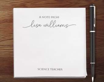 Personalized Notepad: Custom Name & Profession, Appreciation Gift