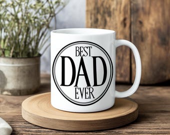 Melhor caneca de pai de todos os tempos - Presente de dia dos pais - Xícara de café para o pai - Presente de aniversário do pai - Presente de crianças - Caneca engraçada do pai