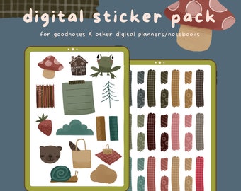 Cottagecore Digital Planner Journal Stickers