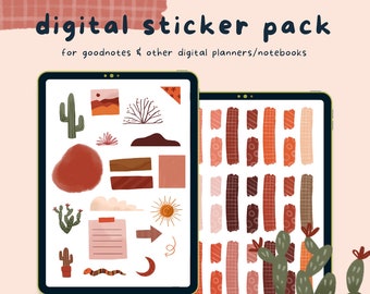 Desert Theme Digital Planner Journal Stickers