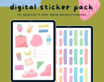 Pastel Digital Planner Journal Stickers