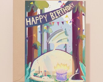 Magical Dragon Printable Birthday Card