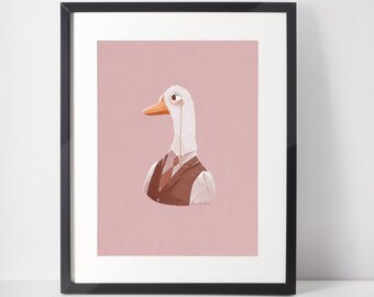 Goose Illustration Print Download