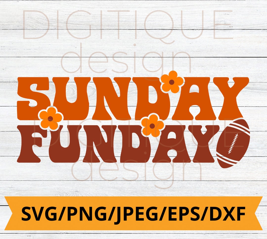Sunday Funday SVG Fall Svg Retro SVG Football Svg - Etsy Australia