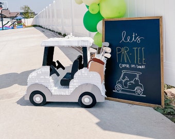 Golf Cart Piñata – Sporty, Customizable, Ideal for Golf-Themed Parties and Sports Celebrations