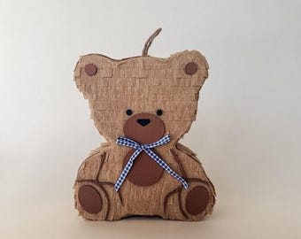 Small Teddy Bear Piñata – Handmade Party Decoration for Baby Showers, Birthdays & Kids’ Celebrations