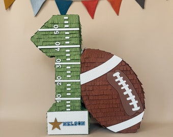 Football piñata- first year down birthday party