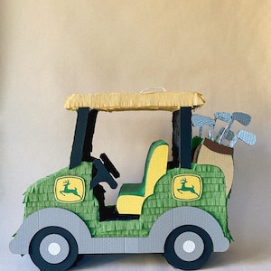 Golf Cart Piñata Sporty, Customizable, Ideal for Golf-Themed Parties and Sports Celebrations image 7