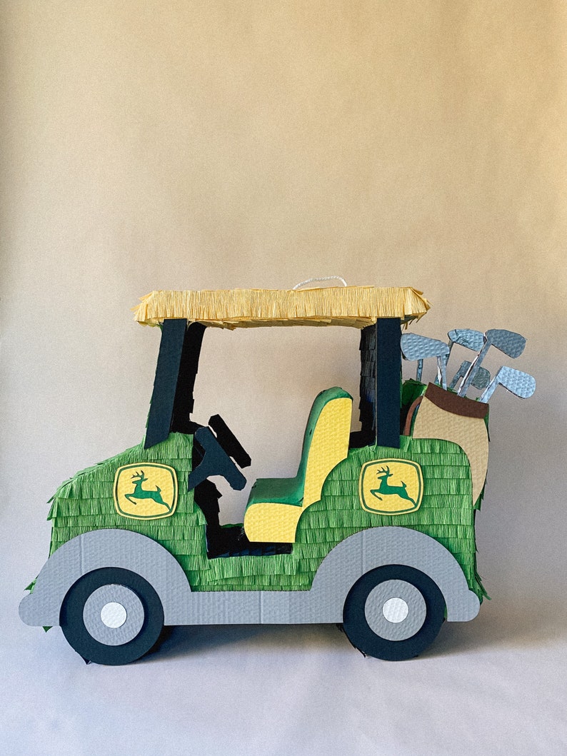 Golf Cart Piñata Sporty, Customizable, Ideal for Golf-Themed Parties and Sports Celebrations image 7