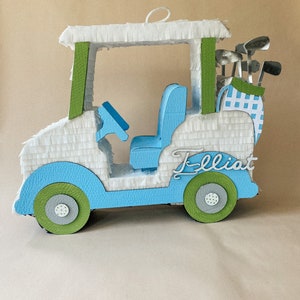 Golf Cart Piñata Sporty, Customizable, Ideal for Golf-Themed Parties and Sports Celebrations image 5