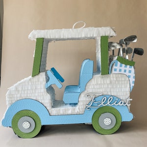 Golf Cart Piñata Sporty, Customizable, Ideal for Golf-Themed Parties and Sports Celebrations image 4