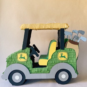 Golf Cart Piñata Sporty, Customizable, Ideal for Golf-Themed Parties and Sports Celebrations image 6