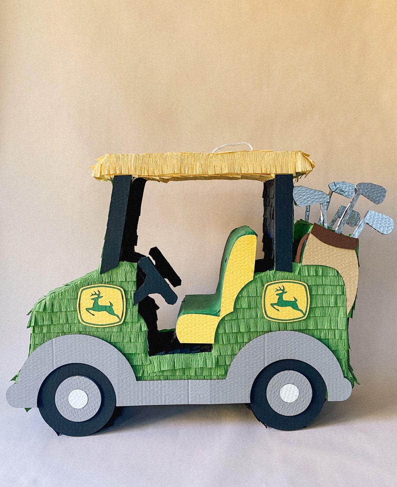 Golf Cart Piñata Sporty, Customizable, Ideal for Golf-Themed Parties and Sports Celebrations image 6