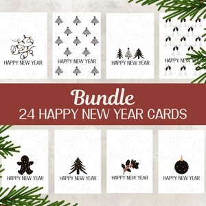 Set di 24, Biglietti di Natale, Biglietti di auguri, Biglietti di auguri, Periodo invernale, Regalo di Natale, Felice anno nuovo, Originali, Download digitale.