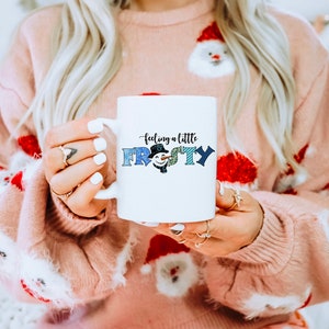 Christmas mug, snowman, hot chocolate.snowman coffee mug, Christmas snowman mug,