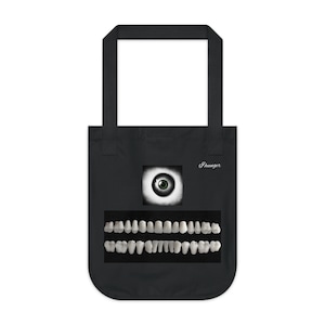 Spooky Monster Organic Canvas Tote Bag