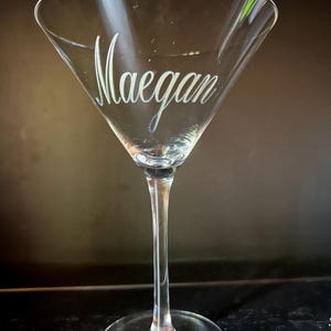 personalized martini glass