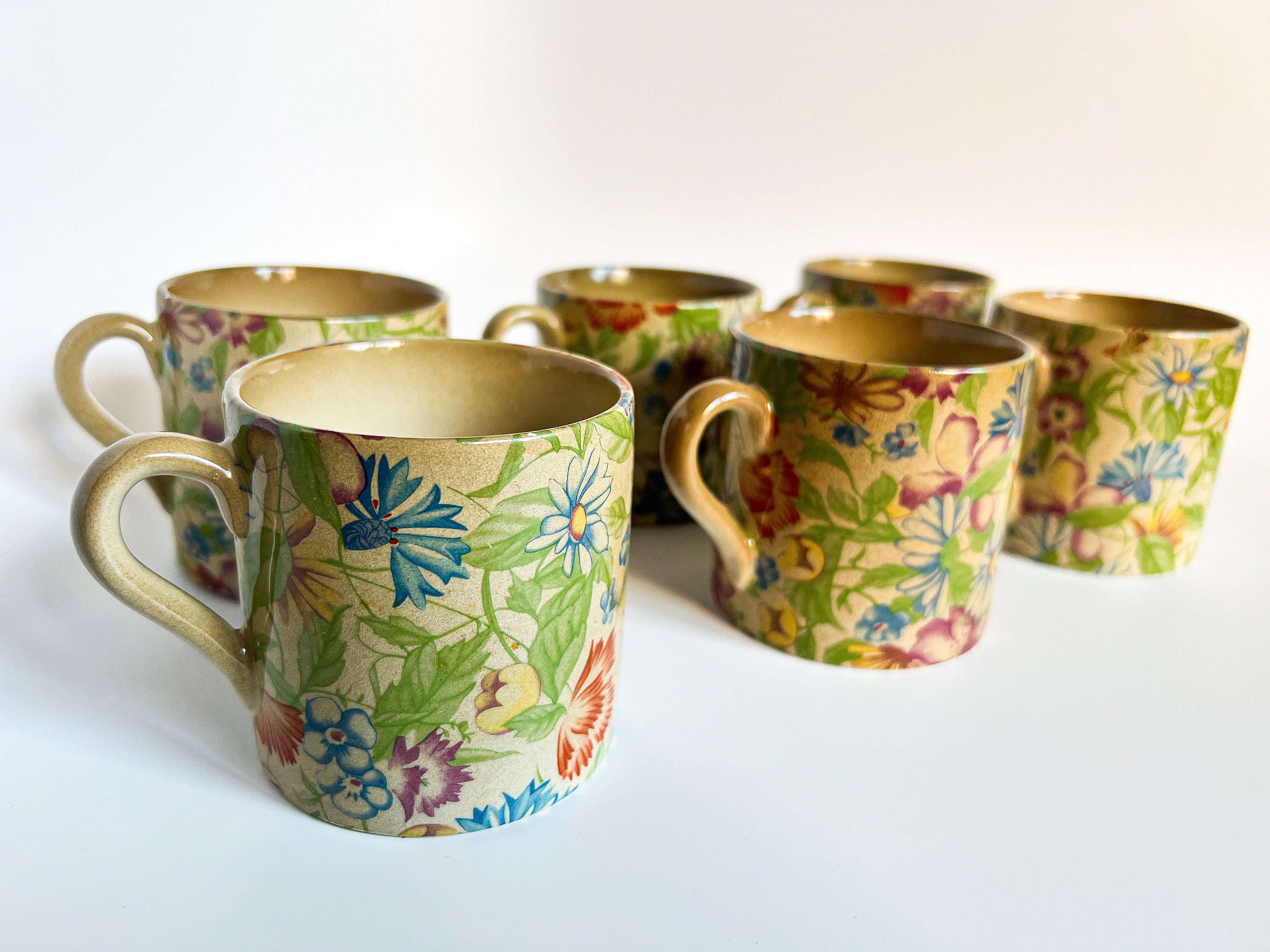 Le Creuset Stoneware Botanique Collection Espresso Mugs, Set of 4 - Multicolor | Multicolor, 3 2/5 oz.