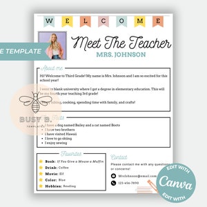 Meet the Teacher Flyer, Meet the Teacher, Meet the Teacher editable template, back to school template