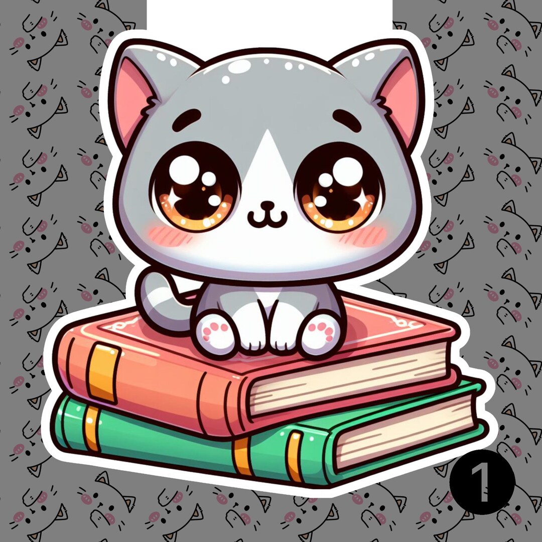 Cat & Books Magnetic Bookmarks collection 1 - Etsy