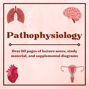 Notes de cours de physiopathologie pour les étudiantes et étudiants en sciences infirmières d'une infirmière autorisée - Collection complète avec ressources supplémentaires - Ensemble numérique (63 pages)