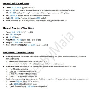 OB, Mother-baby, Reproductive, Maternity, Newborn Class Notes for ...