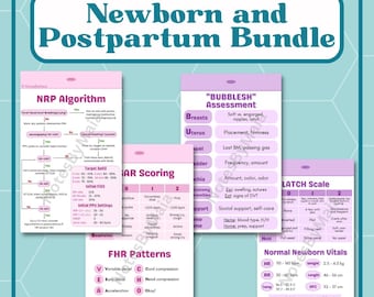 Neonatal Badge Card Bundle for Nurses and Nursing Students - Postpartum, Labor and Delivery, NICU - Digital Copy (Printable)