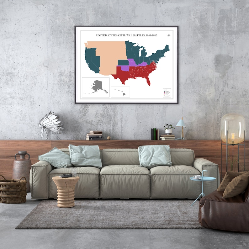 US Civil War Battles Map US Civil - Il 794xN.4319243084 Smdg 