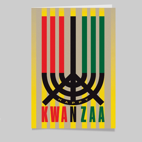 BLANK Card - Kwanzaa "Kinara" design