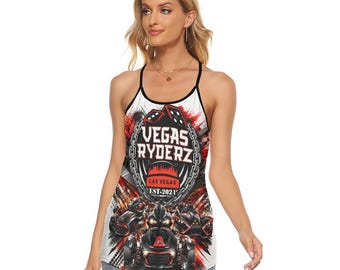 Vegas Ryderz Women's Criss-Cross Open Back Tank Top