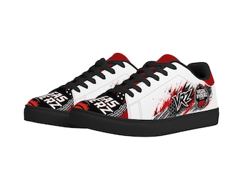 Men's Red VRZ Low Top Leather Sneakers
