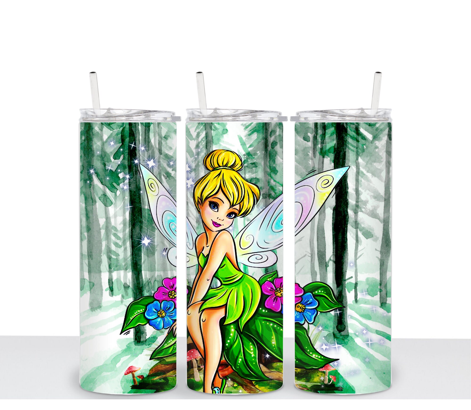 Tinkerbell Tumbler Disney Tumbler Tumbler With Straw Travel Etsy