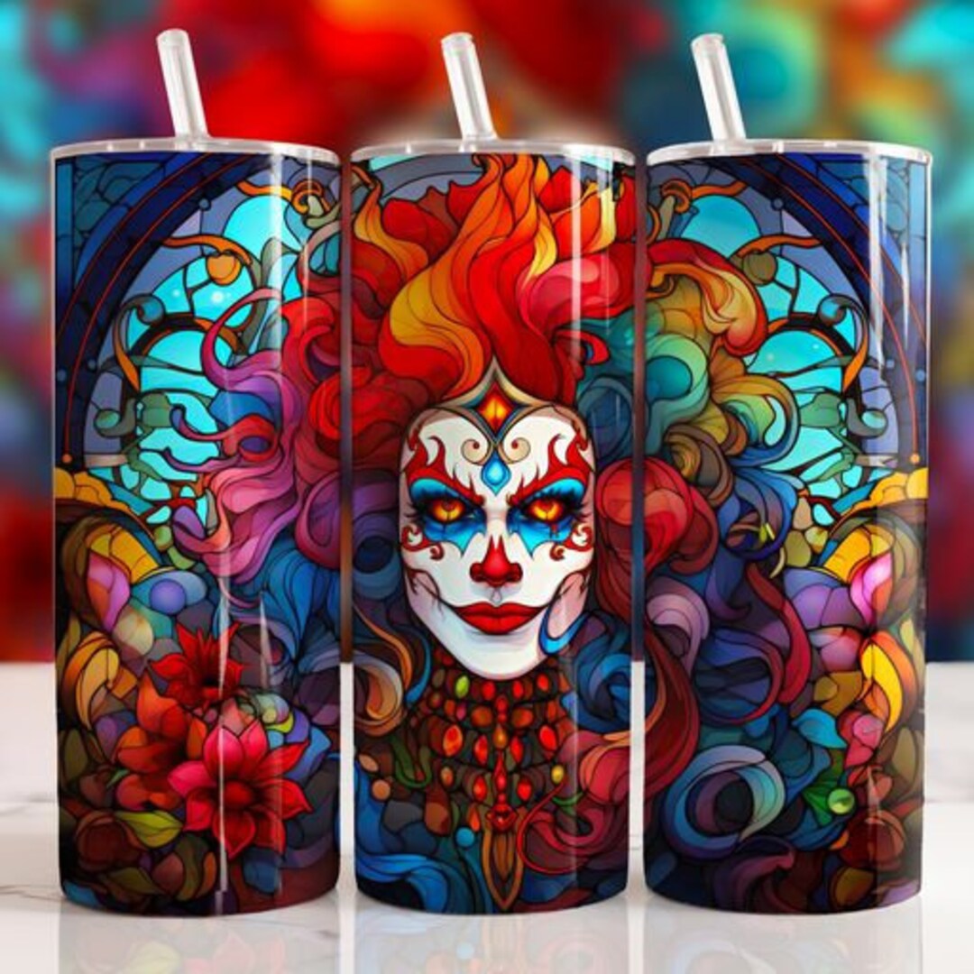 Super Cool and Cute Halloween Tumbler, 20oz Skinny Tumbler With a Straw