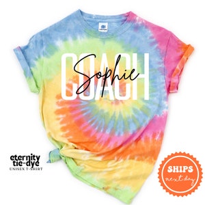 a tie dye shirt with the word sophie on it