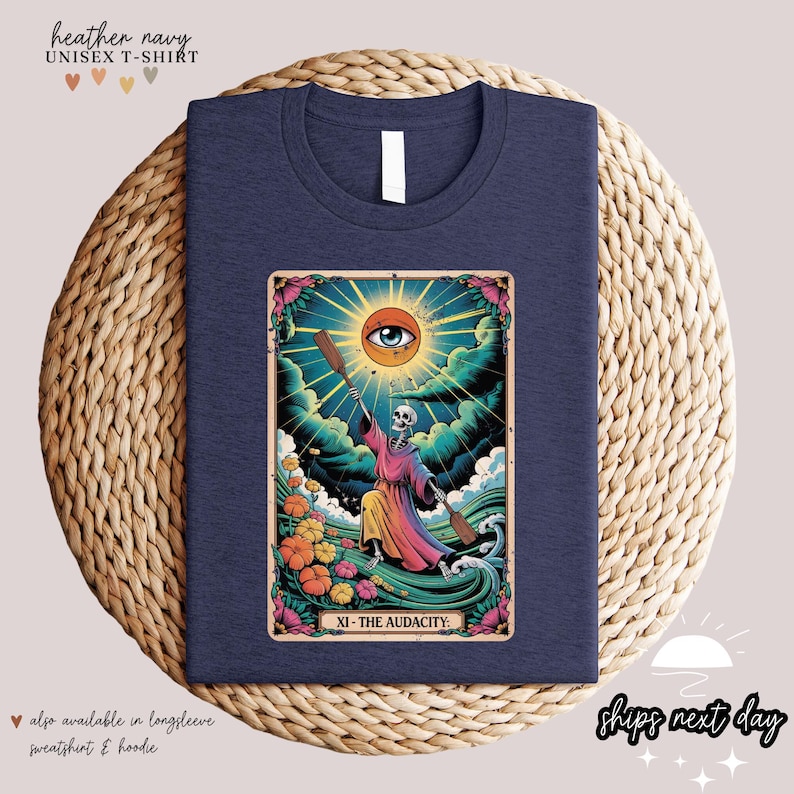 a t - shirt with a tarot card on it